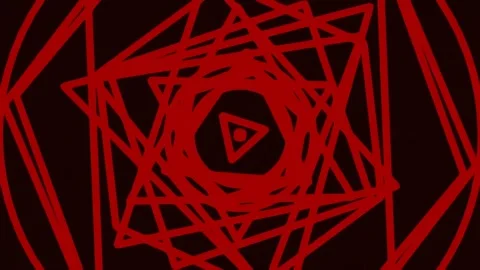 Abstract red geometric lines pattern on black background for modern design Stock Footage 342204768
