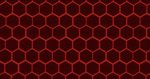 Abstract red geometric modern background. Hexagon shape texture for art desig Stock Illustration
