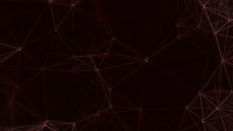 Abstract red geometric network background for modern digital motion graphics Stock Footage 340378432