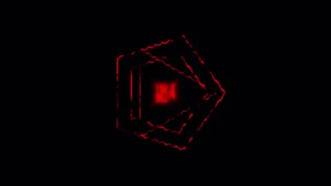 Abstract Red Geometric Pentagon Shapes Evolving with Cinematic Motion on Bl.. Stock Footage 342517141