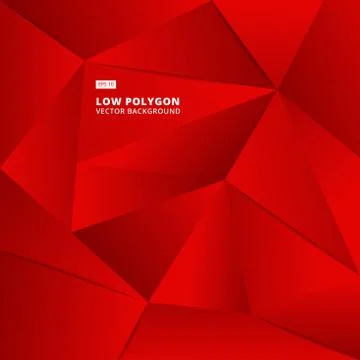 Abstract red geometric polygonal background for design. Vector Stock Illustration