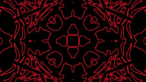 Abstract red geometric seamless pattern background. Psychedelic Colorful VJ b Stock Illustration