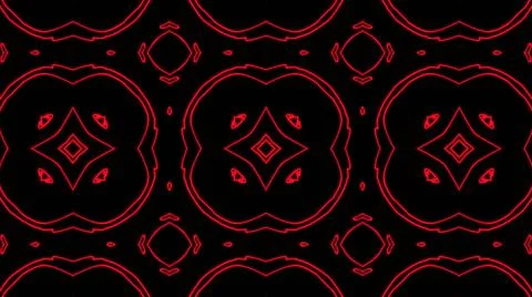 Abstract red geometric seamless pattern background. Psychedelic Colorful VJ b Stock Illustration