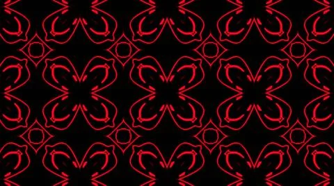 Abstract red geometric seamless pattern background. Psychedelic Colorful VJ b Stock Illustration