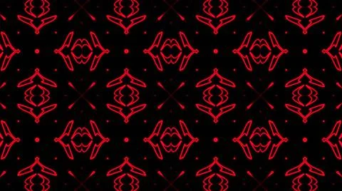 Abstract red geometric seamless pattern background. Psychedelic Colorful VJ b Stock Illustration