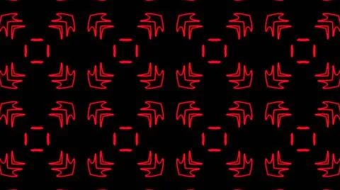 Abstract red geometric seamless pattern background. Psychedelic Colorful VJ b Stock Illustration