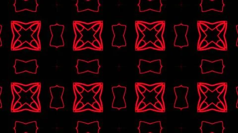 Abstract red geometric seamless pattern background. Psychedelic Colorful VJ b Illustrazione stock