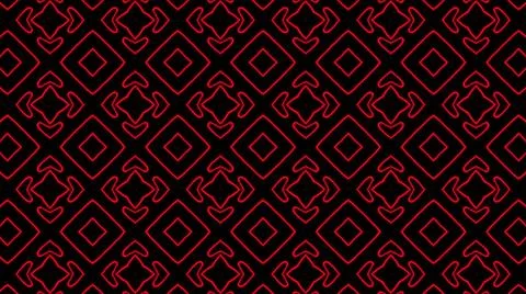 Abstract red geometric seamless pattern background. Psychedelic Colorful VJ b Stock Illustration