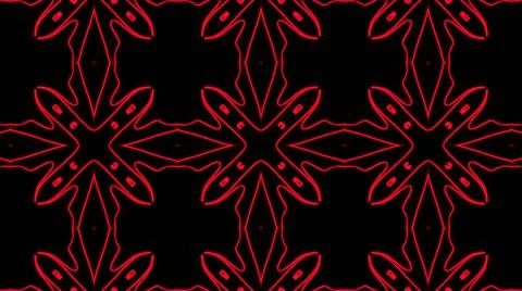 Abstract red geometric seamless pattern background. Psychedelic Colorful VJ b Illustrazione stock