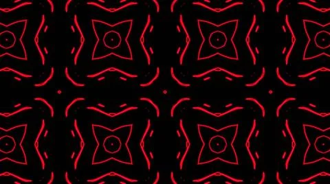 Abstract red geometric seamless pattern background. Psychedelic Colorful VJ b 스톡 일러스트