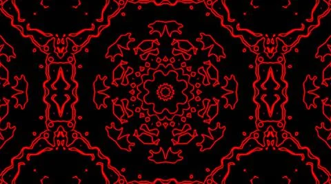 Abstract red geometric seamless pattern background. Psychedelic Colorful VJ b 스톡 일러스트