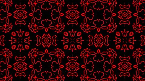 Abstract red geometric seamless pattern background. Psychedelic Colorful VJ b Stock Illustration