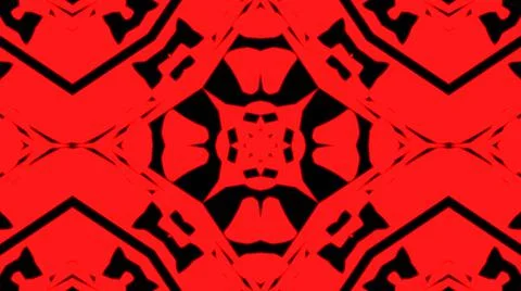 Abstract red geometric seamless pattern background. Psychedelic Colorful VJ b Illustrazione stock