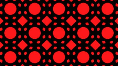 Abstract red geometric seamless pattern background. Psychedelic Colorful VJ b Illustrazione stock