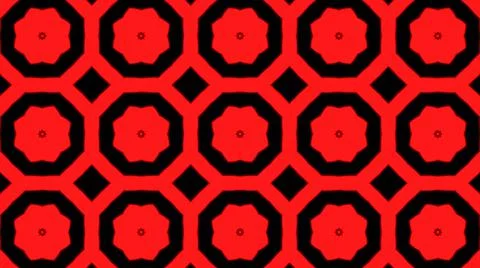 Abstract red geometric seamless pattern background. Psychedelic Colorful VJ b Stock Illustration