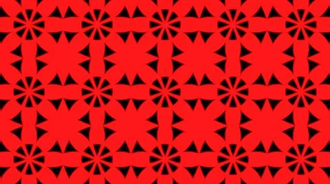 Abstract red geometric seamless pattern background. Psychedelic Colorful VJ b Illustrazione stock