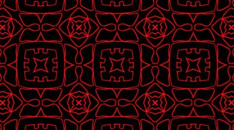 Abstract red geometric seamless pattern background. Psychedelic Colorful VJ b Stock Illustration