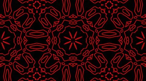 Abstract red geometric seamless pattern background. Psychedelic Colorful VJ b イラスト素材