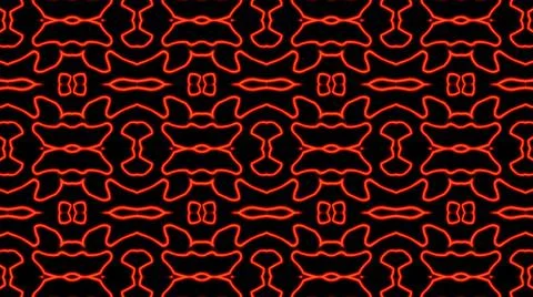 Abstract red geometric seamless pattern background. Psychedelic Colorful VJ b Illustrazione stock