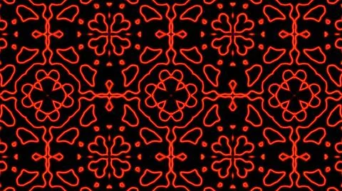 Abstract red geometric seamless pattern background. Psychedelic Colorful VJ b Stock Illustration