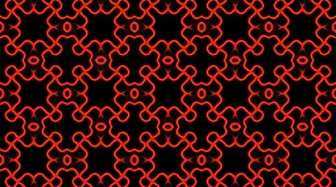 Abstract red geometric seamless pattern background. Psychedelic Colorful VJ b Illustrazione stock