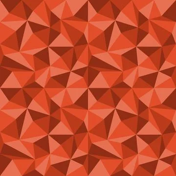Abstract red geometric seamless pattern with triangles, vector Stock Illustration
