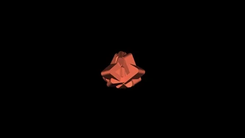Abstract red geometric shape on black background Stock Footage 309452176