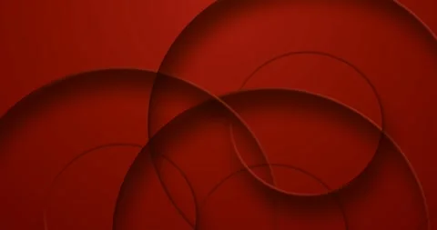 Abstract red geometric shapes background. 3d rendered circles Stock Footage 271433726