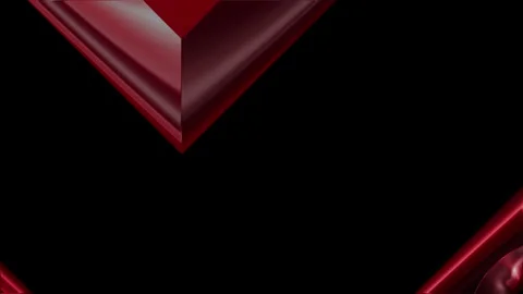 Abstract red geometric shapes transforming seamlessly Stock Footage 344271864