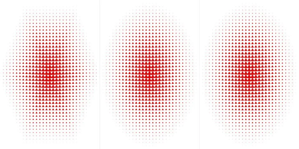 Abstract Red Geometric Triangle Pattern Array Isolated on White Background Stock Illustration