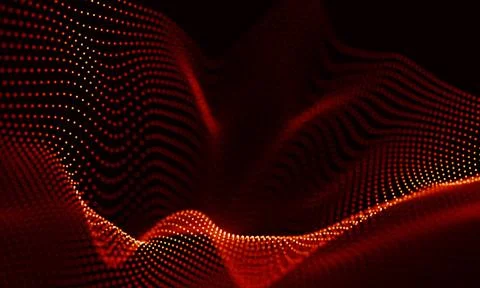 Abstract Red Geometrical Background . Connection structure. Science background Stock Illustration