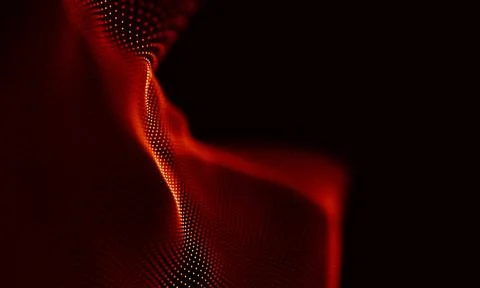 Abstract Red Geometrical Background . Connection structure. Science background Illustrazione stock