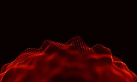 Abstract Red Geometrical Background . Connection structure. Science background Illustrazione stock