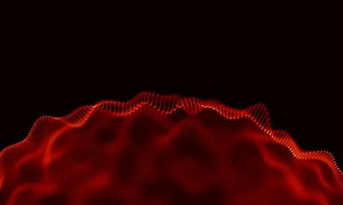 Abstract Red Geometrical Background . Connection structure. Science background Stock Illustration