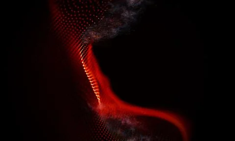 Abstract Red Geometrical Background . Connection structure. Science background Illustrazione stock