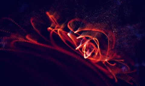 Abstract Red Geometrical Background . Connection structure. Science background Stock Illustration