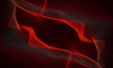 Abstract Red Geometrical Background . Connection structure. Science background Иллюстрация