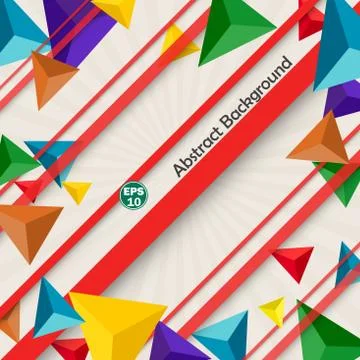 Abstract of red gift pattern in colorful crystal geometric background. Stock Illustration