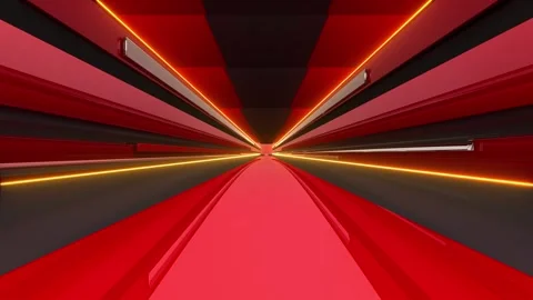 Abstract red glass background. Digital geometric blue layout. Stripes intro Stock Footage 312225286