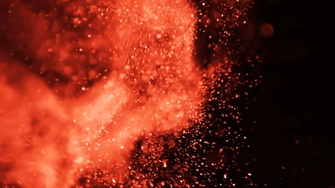 Abstract red glittering particles in mot... | Stock Video | Pond5