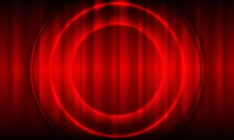 Abstract red glowing background with circular light effects and dark gradient Stock Illustration
