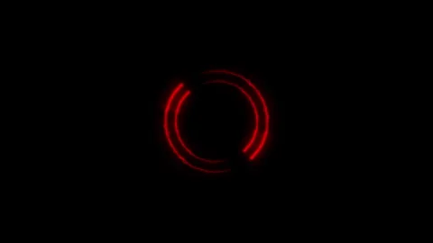 Abstract red glowing circular motion graphic with dark background dynamic f.. Stock Footage 333032284
