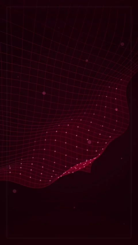 Abstract red glowing geometric wave background loop for video graphics Stock Footage 345494932