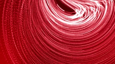 Abstract Red glowing Line Particles moving in Wave pattern Background Stock Footage 296088351