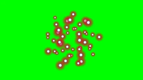 Abstract red glowing particle flower animation on a vibrant green background 스톡 동영상 340903645