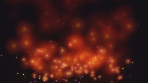 Abstract red glowing particles floating in dark background for artistic mot.. Stock Footage 340808105
