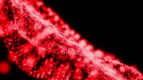 Abstract red glowing particles Stock Footage 220644005