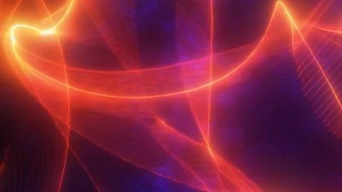 Abstract red glowing plasma waves flowing Stock Illustration