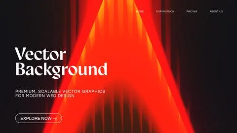 Abstract red glowing ripple background with vertical light effects, a moder.. Stock Illustration
