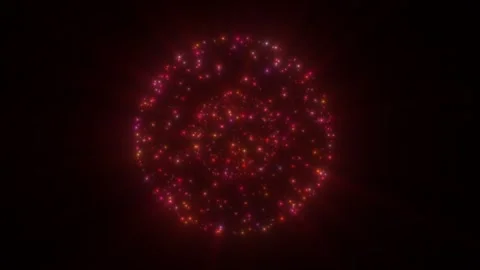 Abstract red glowing sphere made of sparkling particles Stock Footage 342101030